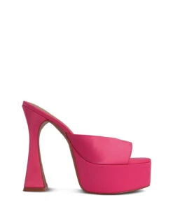 Vegas Pink Satin 13cm Platform Heel
