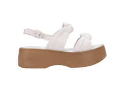 Femme Feet 33 Melissa Velvet Platform - White Beige