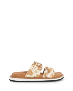 Bambi Tan Pony Hair 2cm Slide