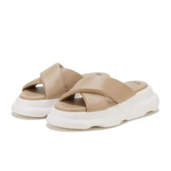 Porto Cross Slide Latte -Femme Feet PARJxeB 33tbedneCslyDbU44 25637.1711106702